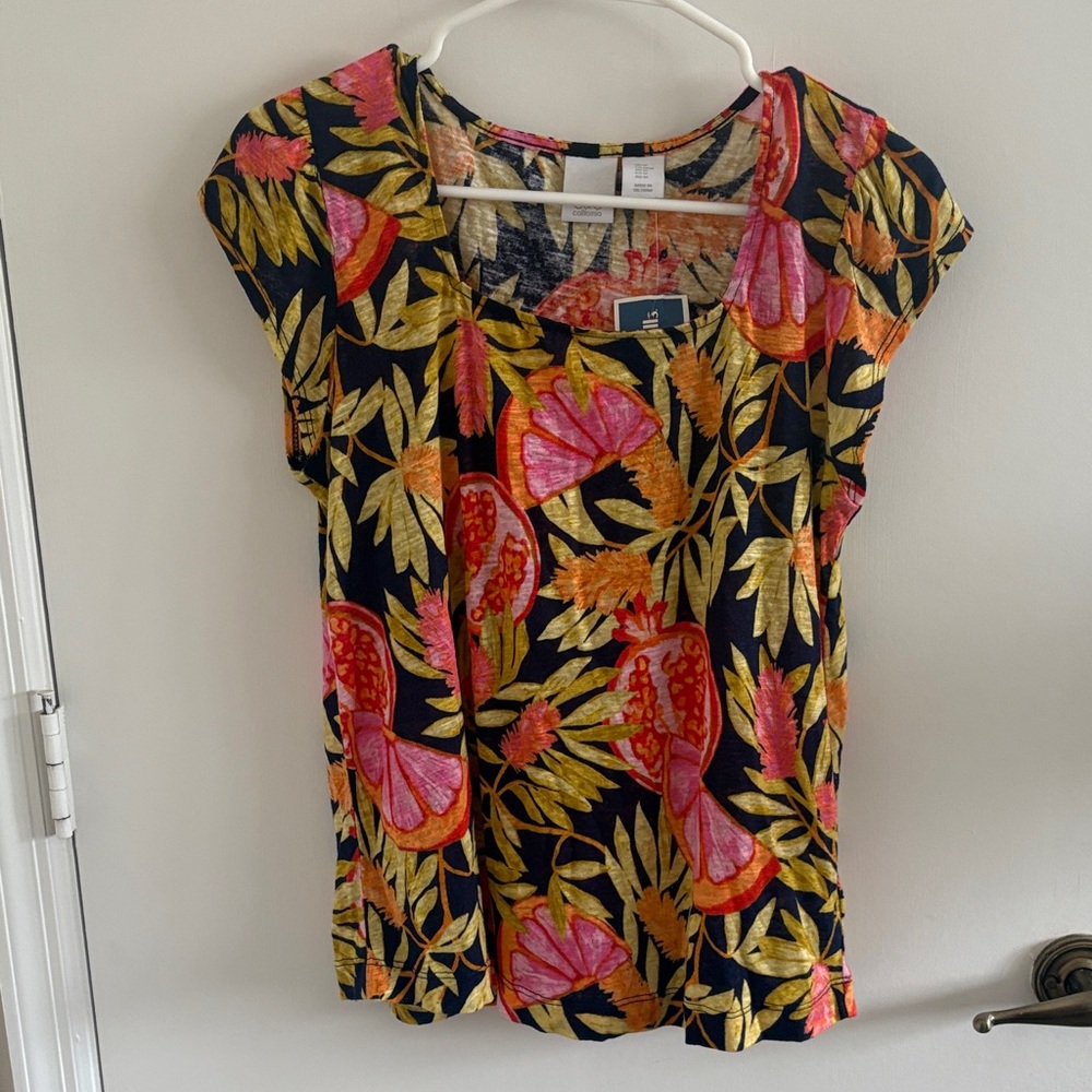 C&C California tropical linen top